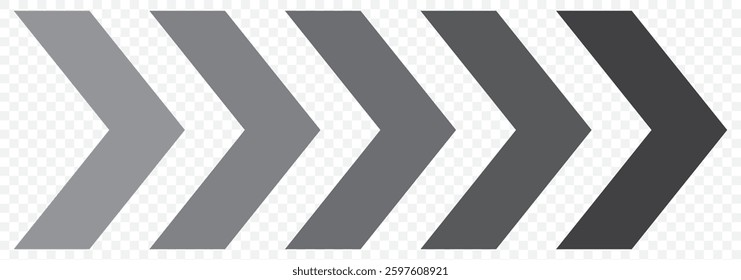 Arrow icon. Set black arrows symbols. Blend effect. Vector isolated on Transparent background. EPS 10.