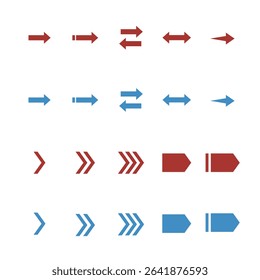 Arrow icon set for business use