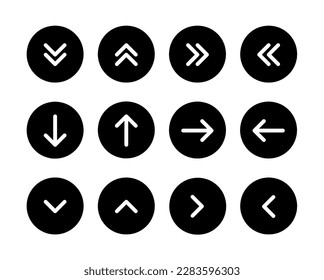 arrow icon set button vector