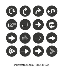 Arrow Icon Set Circle Buttons Stock Vector (Royalty Free) 585148192 ...