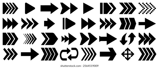  Arrow icon set. collection different arrows sign. Arrow flat style isolated on white background.