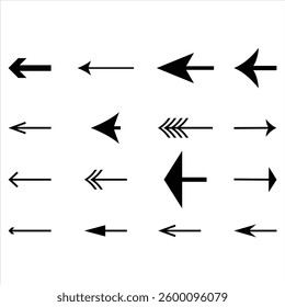 Arrow icon set ,Arrow icon collection. Set different arrows or web design. Arrow flat style isolated on white background  
