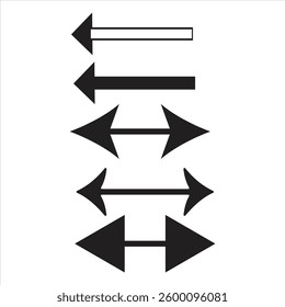 Arrow icon set ,Arrow icon collection. Set different arrows or web design. Arrow flat style isolated on white background  