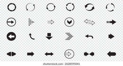 Arrow icon Set. Collection different arrows sign. Black vector arrows , vector illustration. Beautiful arrow vector collections.