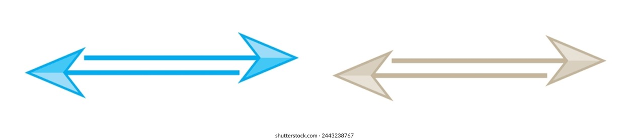 Arrow icon set. Collection of high quality outline menu pictograms in modern flat style. Black information symbol for web design and mobile app on white background. Arrow line logo.