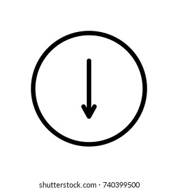 Arrow icon set. Collection of high quality outline menu pictograms in modern flat style. Black information symbol for web design and mobile app on white background. Arrow line logo.