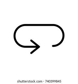 Arrow icon set. Collection of high quality outline menu pictograms in modern flat style. Black information symbol for web design and mobile app on white background. Arrow line logo.