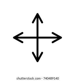 Arrow icon set. Collection of high quality outline menu pictograms in modern flat style. Black information symbol for web design and mobile app on white background. Arrow line logo.