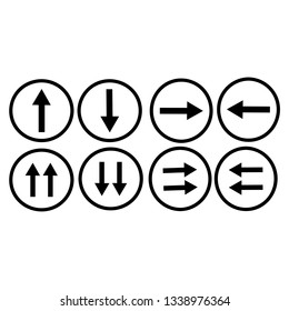 Arrow Icon Set Collection On White Background Vector / Illustration