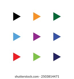 Arrow icon set. Colorful arrow symbols. Arrow vector graphic elements isolated on white background