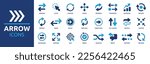 Arrow icon set. Containing cursor arrow, change, transfer, switch, swap, exchange, up, down and refresh symbol icons. Solid icon collection.