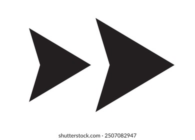 Arrow icon set. Arrow. Cursor. Collection different arrow signs. Black arrows icons. Different cursor arrow direction symbols in flat style.