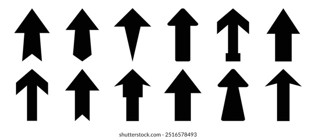 Arrow icon set. Arrow. Cursor. Collection different arrow signs. Vector illustration. swipe up symbol sign isolated on white background. 