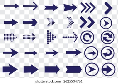 Arrow icon set. Arrow. Cursor. Collection different arrows sign. Black vector arrows icons. Modern simple arrows. Vector illustration.