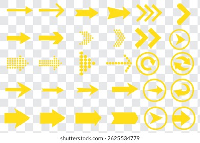 Arrow icon set. Arrow. Cursor. Collection different arrows sign. Black vector arrows icons. Modern simple arrows. Vector illustration.