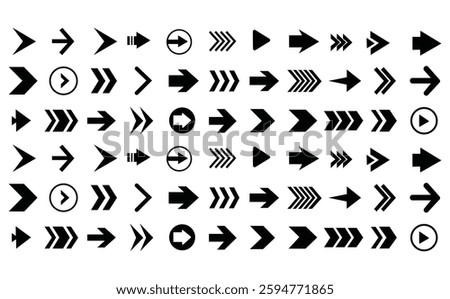 Arrow icon set. Arrow. Cursor. Collection different arrow signs. Black arrows icons.Diverse Set of Black Arrows on White Background.,Arrows big black set icons, arrow icon,