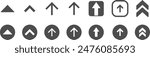 Arrow icon set cursor arrow up down and symbol icons. Modern simple solid arrows collection web design, mobile apps, interface minimal flat, solid line left right top bottom direction path way media 