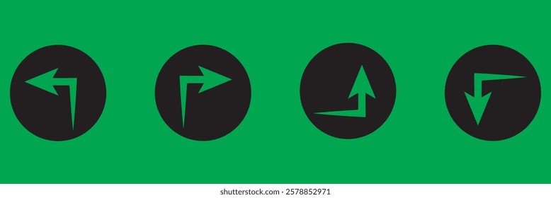 Arrow icon set cursor arrow up down and symbol icons. Modern simple solid arrows collection web design, mobile apps, interface minimal flat, solid line left right top bottom direction path way media
