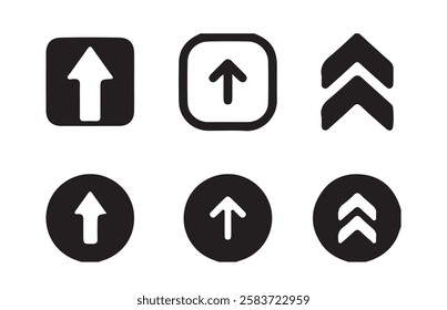 Arrow icon set cursor arrow up down and symbol icons. Modern simple solid arrows collection. Down arrow vector icon set. scroll illustration sign collection. Stock - Vector eps 10