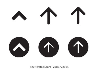 Arrow icon set cursor arrow up down and symbol icons. Modern simple solid arrows collection. Down arrow vector icon set. scroll illustration sign collection. Stock - Vector eps 10