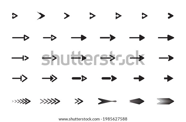 Arrow Icon Set Design Concept Illustration Stock Vector (Royalty Free ...