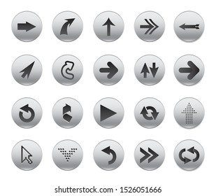 arrow icon set design, Direction web forward direction web forward infographic and pointer theme Vector illustration