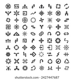 Diseño de conjunto de iconos de flecha. Flecha, signo