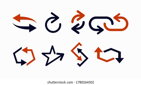Arrow icon set design vector template