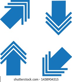 Arrow icon set, direction, arrowhead, target