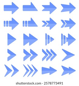 Arrow icon set. Direction and indication