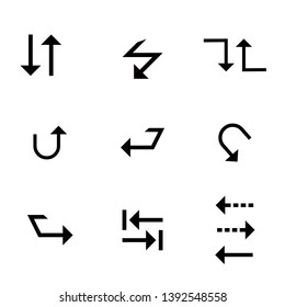 Arrow icon set, direction symbol illustration vector 