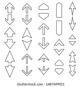 Arrow icon set. Up and down concept arrows for web design, mobile apps, interface and more.