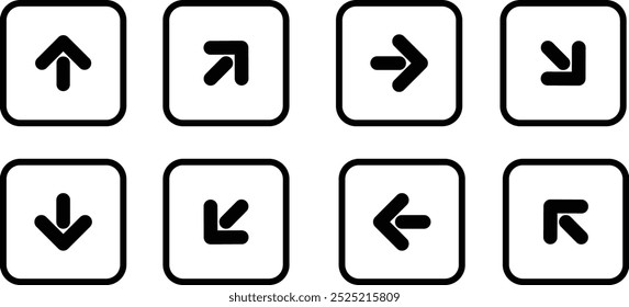 ícone de seta definir design de elemento