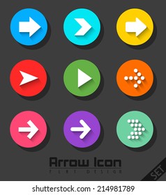 Arrow Icon Set Flat Design