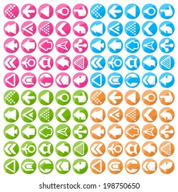 Arrow Icon Set Four Color