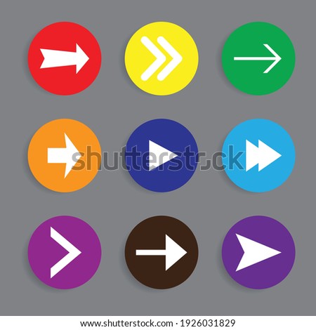 Arrow icon set. Great vectors for the web, directions, applications, computers etc.