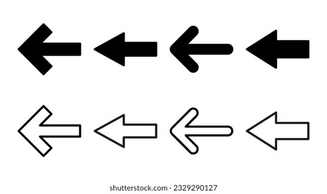 Arrow icon set illustration. Arrow sign and symbol for web design.