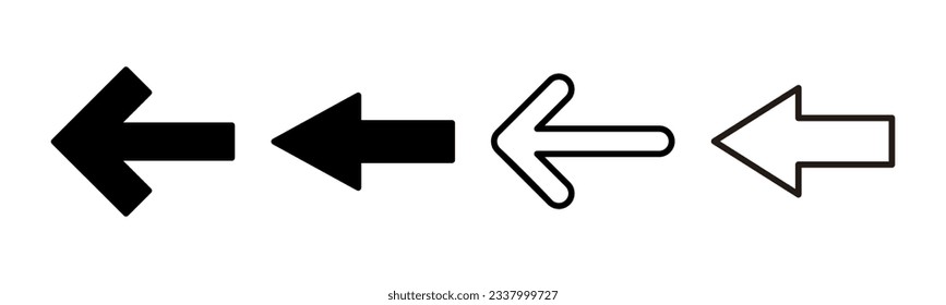 Pfeilsymbol-Set-Illustration. Pfeilzeichen und Symbol für Webdesign.