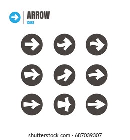 arrow icon set. Illustration Vector . symbol on white background. logo