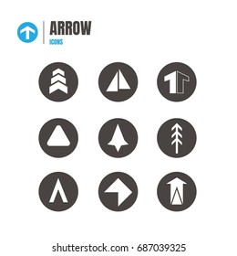 arrow icon set. Illustration Vector . symbol on white background. logo
