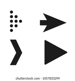 Arrow icon set isolated on white background. Trendy collection of different arrow icons in flat style for web site. Creative arrow template for app, ui and logo, vector illustration eps 10