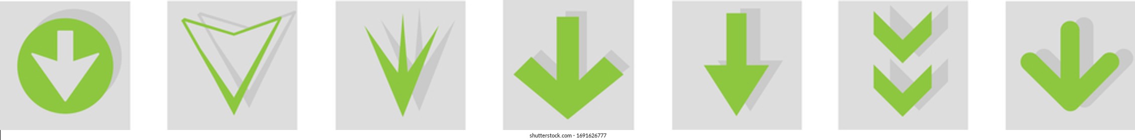 Icono de flecha aislado en fondo blanco. Colección a la moda de diferentes iconos de flecha en estilo plano. Plantilla de flechas creativas para sitio web, aplicación móvil, diseño gráfico, ui y logotipo. Símbolo vector