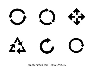 Arrow icon set isolated on white background
