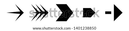 Arrow icon set isolated on gray background. Trendy collection of different arrow icons in flat style for web site. Creative white arrows right and left template for app and ui. Vector illustration