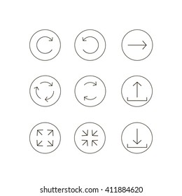 Arrow Icon Set. Linear style