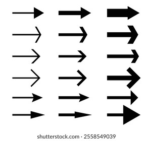 Arrow icon set. Modern simple arrows. Vector illustration.