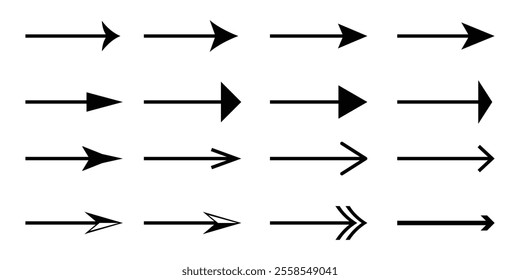 Arrow icon set. Modern simple arrows. Vector illustration.