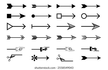 Arrow icon set. Modern simple arrows. Vector illustration.