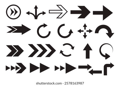 Arrow icon set. Modern simple arrows. Vector illustration.