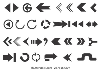 Arrow icon set. Modern simple arrows. Vector illustration.